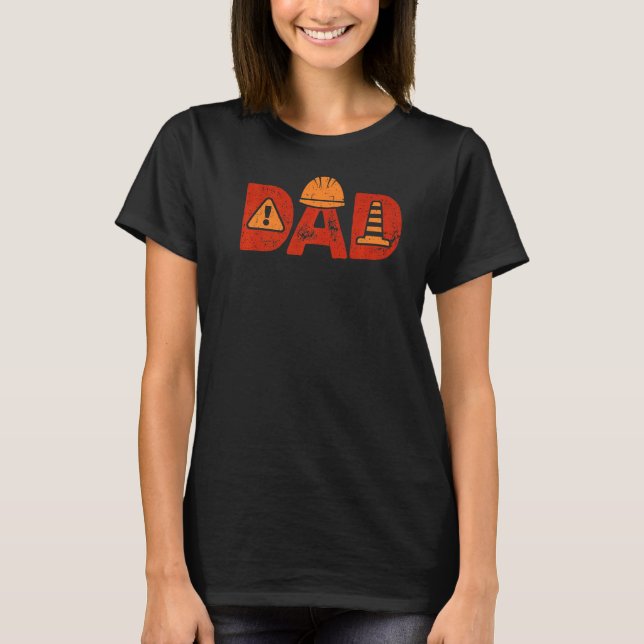 Construction Dad Builder Mason Concrete Bricklayer T-Shirt (Front)