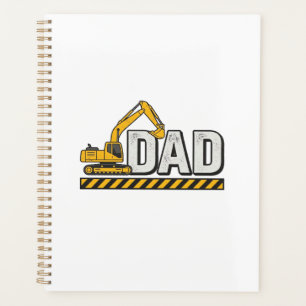 Construction Dad Excavator Vintage Shirt Design_1 Planner
