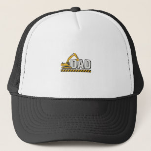 Construction Dad Excavator Vintage Shirt Design_1 Trucker Hat