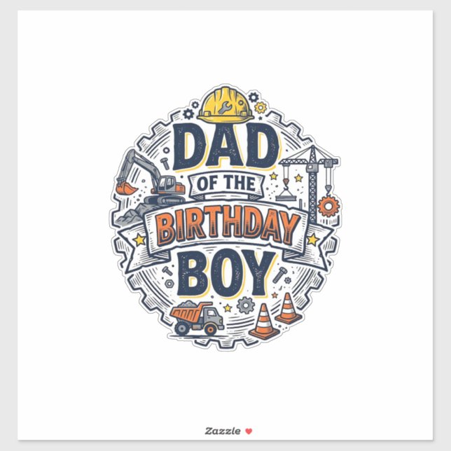 Construction Dad of the Birthday Boy Shirt Design_ (Sheet)