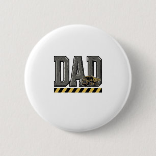 Construction Dad Vintage Engraving T-Shirt Design_ 6 Cm Round Badge