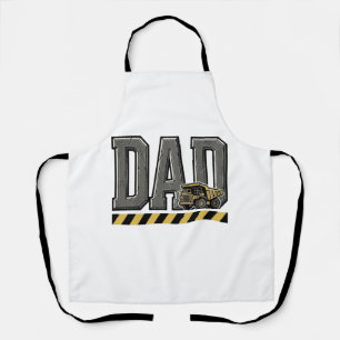 Construction Dad Vintage Engraving T-Shirt Design_ Apron