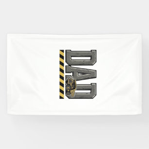 Construction Dad Vintage Engraving T-Shirt Design_ Banner