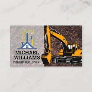 Construction Developer   Earth Mover Vehicle Business Card