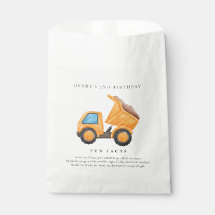 Construction Dump Truck Birthday Party Favour Bag