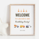 Construction Dump Truck Birthday Welcome Sign<br><div class="desc">Welcome guests to your little one's birthday party with this simple construction truck welcome sign!</div>