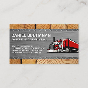Construction Dump Truck Builder Business Card
