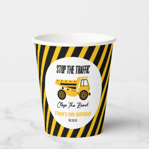 Construction Dump Truck Bulldozer Birthday Party Paper Cups