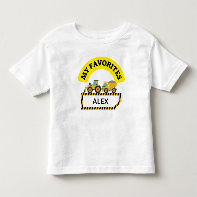 Construction Dump Truck custom name t-shirt (Front)