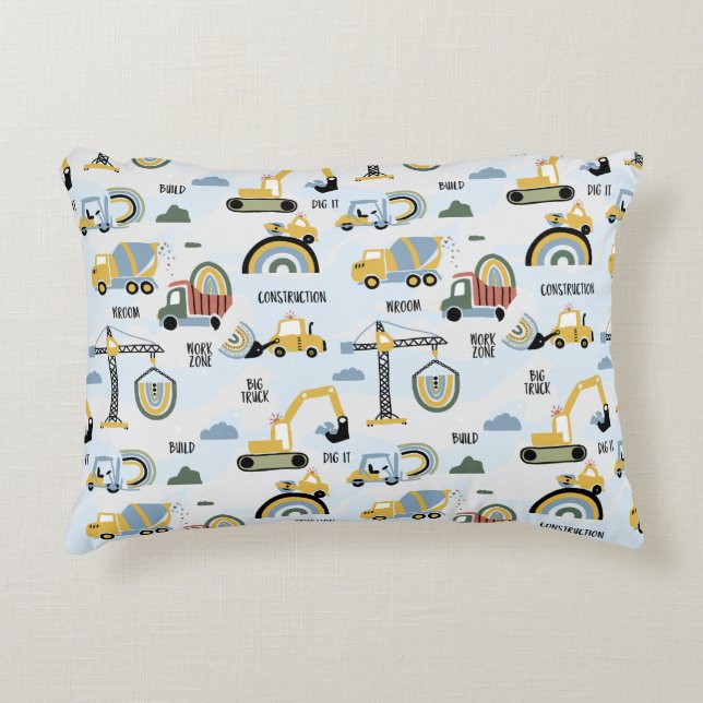 Construction Dump Truck Decorative Cushion (Front)