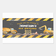Construction, Dump Truck Gable Box Label