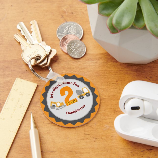 Construction Dump Truck Key Ring (Desk)