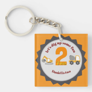Construction Dump Truck Key Ring