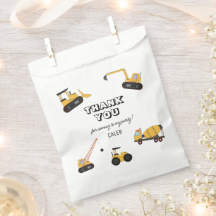 Construction Dump Truck Kids Birthday Favour Bag
