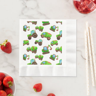 Construction Dump Truck Napkin