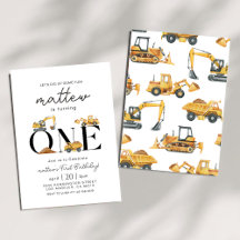 Construction Dump Truck Party Boy first Birthday