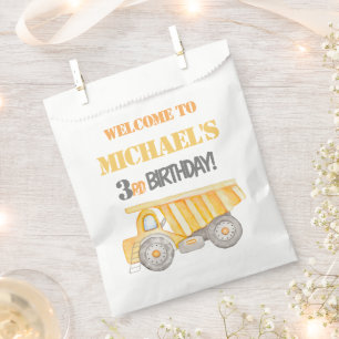 Construction Dump Truck Party Favour Bag