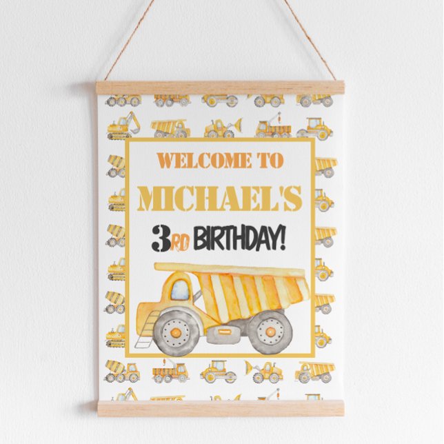Construction Dump Truck Party Welcome Sign (Creator Uploaded)