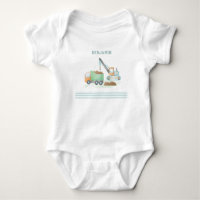 Construction Dump Truck Soft Green Blue Boy Name
