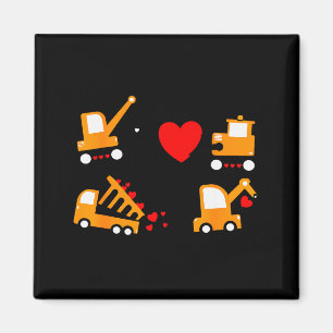 Construction Dump Truck Valentines Day Of Lover Ki Magnet