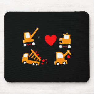 Construction Dump Truck Valentines Day Of Lover Ki Mouse Pad