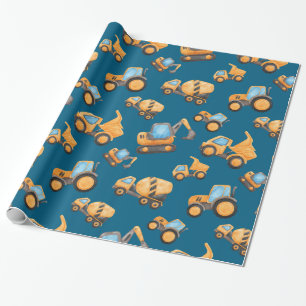 Construction Dump Truck Wrapping Paper