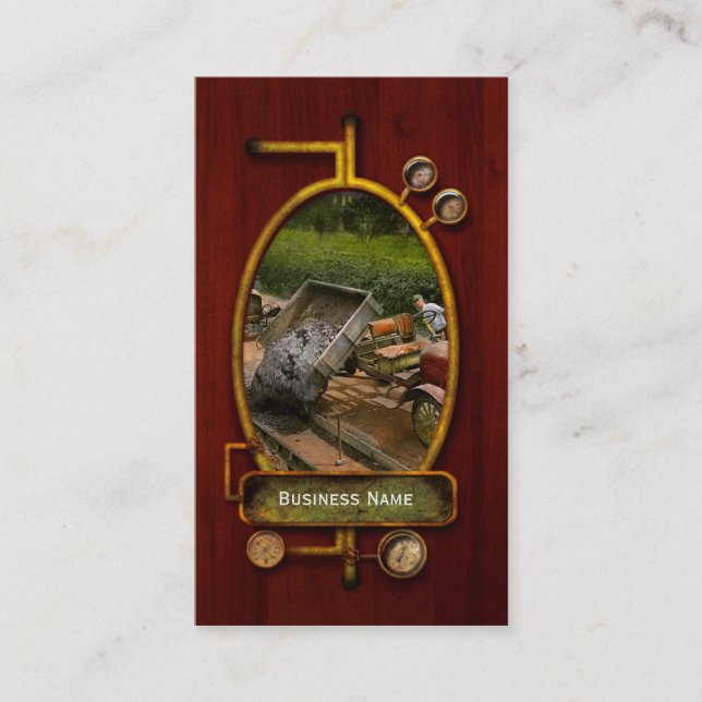 Construction - Dumping made easy 1925 Business Card (Front)