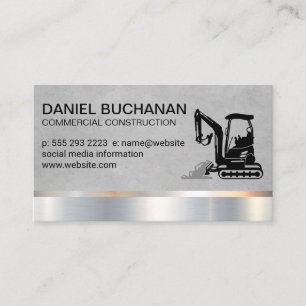 Construction Earth Digger Dozer Business Card