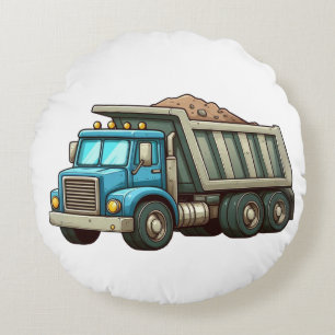 Construction/Earth Mover/dump truck Round Cushion