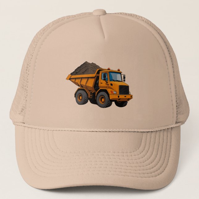 Construction/Earth mover/dump truck Trucker Hat (Front)