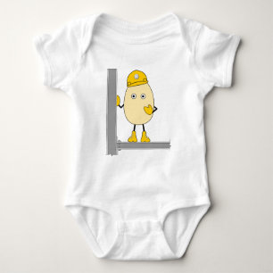 Construction egghead baby bodysuit