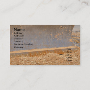 construction equipment business card