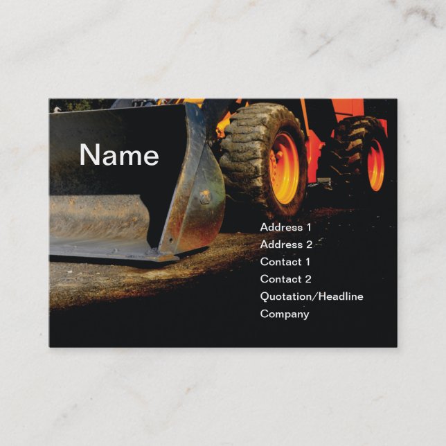 construction equipment business card (Front)