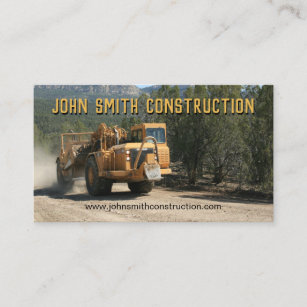 Construction Equipment Business Card