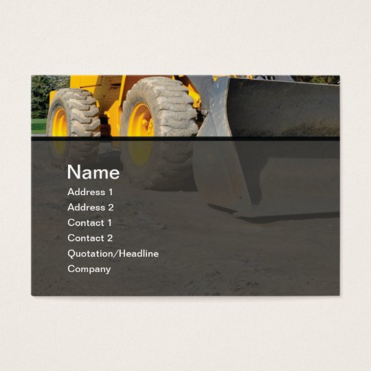 construction equipment business card