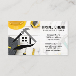 Construction Equipment Home Repair Tools Business Card