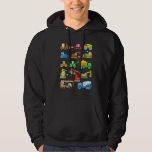 Construction Excavator  For Boys Girls Men And Wom Hoodie
