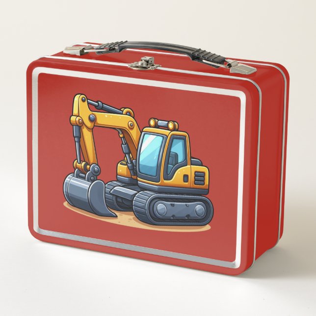 Construction/Excavator  Metal Lunch Box (Front)