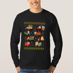 Construction Excavator Truck Santa Ugly Sweater Ch