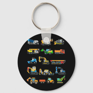 Construction Excavator Vehicles machinery Key Ring