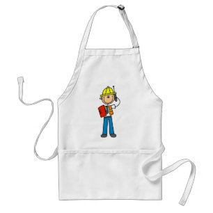 Construction Foreman on Cellphone Apron