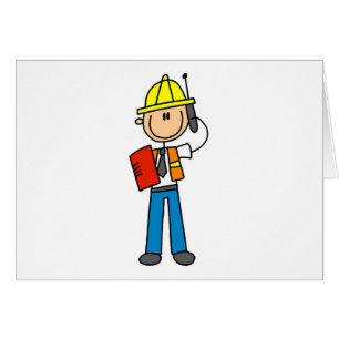 Construction Foreman on Cellphone Card