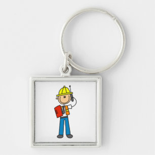 Construction Foreman T-shirts and Gifts Key Ring