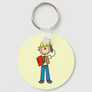Construction Foreman T-shirts and Gifts Key Ring