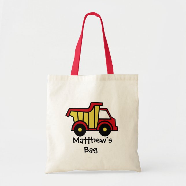 Construction Fun/ Dump Truck Tote Bag (Front)