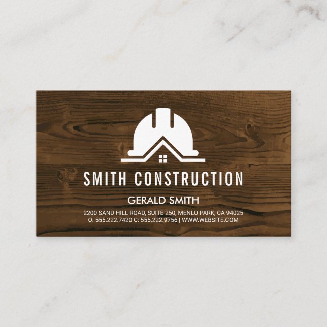 Construction | General Contractor | Builder Business Card (Front)