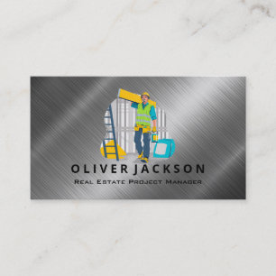 Construction General Contractor Project Manager Business Card