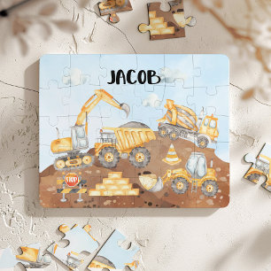 Construction Gift for Boys, Construction Jigsaw Puzzle