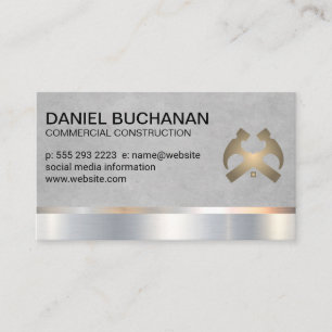 Construction   Hammers and Roof Business Card