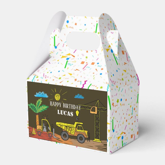 Construction Hand Draw Favour Box (Front Side)